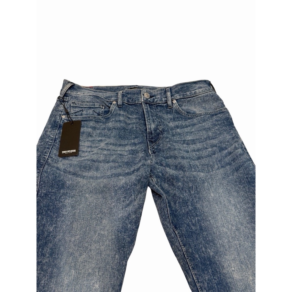 True Religion Mens Ricky SN NF Straight Light Celestine Wash  36x32 NWT